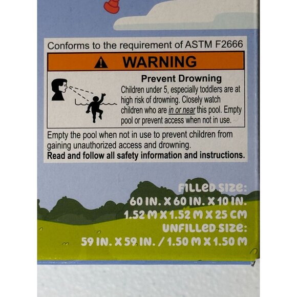 Bluey Fill ‘N Fun 60" x 10" Inflatable Kiddie Pool by Bestway - Picture 4 of 4